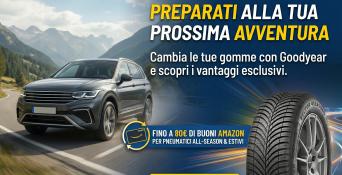 Promozione Goodyear 2026: Buoni Amazon fino a 80€ 